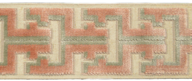 Oslo Blush by Europatex Designer Fabric Oslo 31% Polyester, 58%Rayon, 11% Linen China Horizontal: 2.75" and Vertical: N/A 3.5" - Swanky Fabrics -