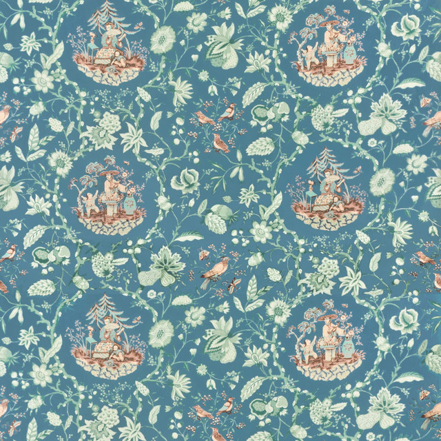 7324-49 Tea Garden by Bassett Mcnab Designer Fabric BASSETT MCNAB PRINTS 100%COT USA </p><p>Repeat: 36 54 in - Swanky Fabrics -