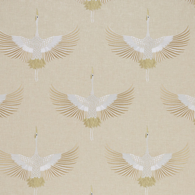 Aldrin 3 Chardonnay by Marcus William Designer Fabric KAI/MARCUS WILLIAM ARAVALLI 52%POL 48%COT %BEMB INDIA </p><p>Repeat: 18.875 55 in - Swanky Fabrics -