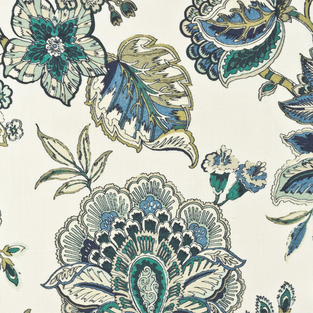 Samantha 2 Harbor by Stout Designer Fabric COMFORTABLE LIVING BREEZE/INDIGO 100%COT SPAIN CATB 117-2013 WYZENBEEK 30 000 DOUBLE RUB WEAR TEST (HEAVY DUTY) </p><p>Repeat: 13.5 54 in - Swanky Fabrics -