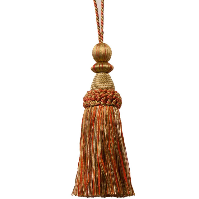 Battersea 12 Tangerine by Stout Designer Trim ART OF DESIGN TRIM-2 TASSEL FRINGE 100%SVI CHINA </p><p>Repeat: 0 5.5 in - Swanky Fabrics -