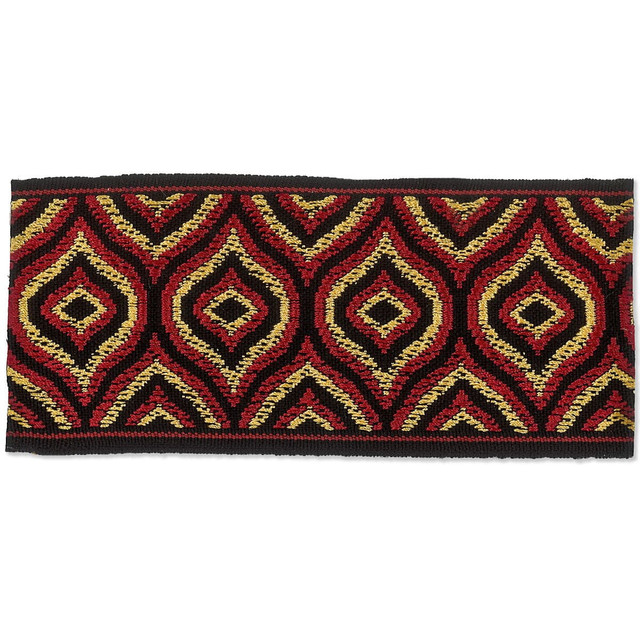 Kaleidoscope 3 Pepper by Stout Designer Trim HARMONY TRIM 57%SVI 43%POL CHINA </p><p>Repeat: 0 3 in - Swanky Fabrics -