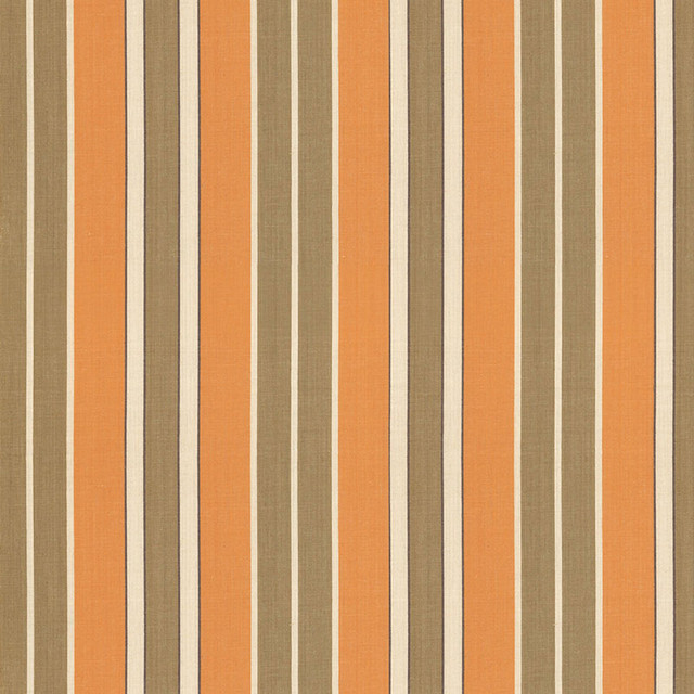 Beacon Cotton Stripe Pumpkin/Mocha/Java 62995 by Schumacher Designer Fabric COUNTRY HOUSE COTTONS See Sample INDIA . </p><p>Repeat: Horizontal: 6 3/4" (17CM) and Vertical: - 54" WIDE (137CM) - Swanky Fabrics -