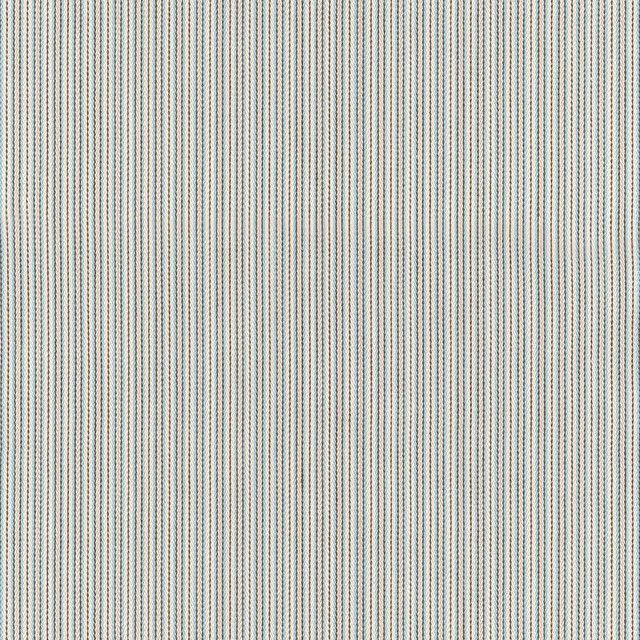 Baker Cotton Stripe Ivory/Aqua/Mocha 63000 by Schumacher Designer Fabric Essentials: Classic Stripes - Swanky Fabrics -