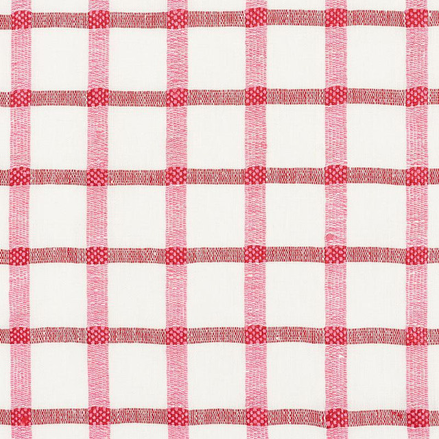 Pauline Check Casement Rose 72072 by Schumacher Designer Fabric Country Chic 2.0" - Swanky Fabrics -