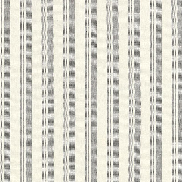 Capri Greige/White 69440 by Schumacher Designer Fabric Miles Redd 1.62" - Swanky Fabrics -