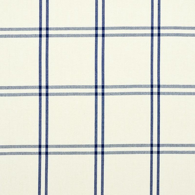 Luberon Plaid Blue 55716 by Schumacher Designer Fabric New Traditional 5.38" - Swanky Fabrics -