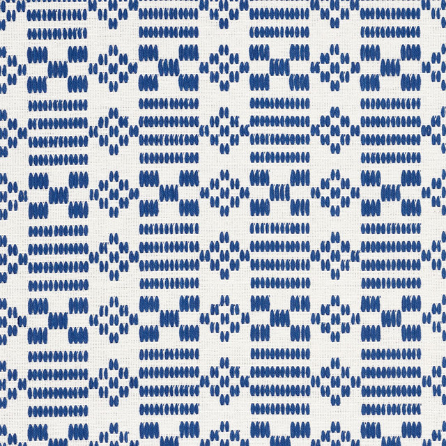 Wilson Embroidery Indigo 76790 by Schumacher Designer Fabric FOLK ART See Sample INDIA - </p><p>Repeat: Horizontal: 2 7/8" (7CM) and Vertical: 3 1/4" (8CM) 54 1/2" (138CM) - Swanky Fabrics -