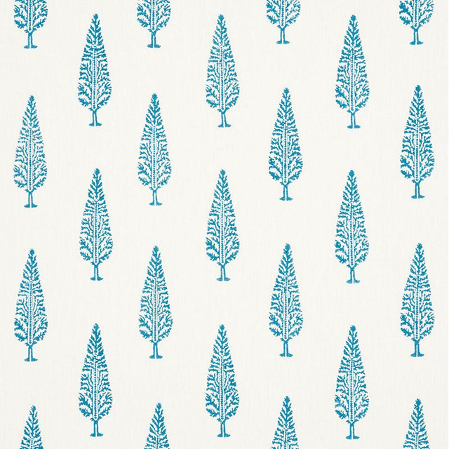 Juniper Block Print Blue 178510 by Schumacher Designer Fabric Palampore 8.75" - Swanky Fabrics - Juniper Block Print Blue 178510 by Schumacher Designer Fabric Palampore 8.75" - Swanky Fabrics -
