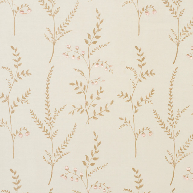 Cynthia Embroidered Print Natural 78351 by Schumacher Designer Fabric EXQUISITE EMBROIDERIES See Sample INDIA - </p><p>Repeat: Horizontal: 17" (43CM) and Vertical: 16 1/4" (41CM) 51 1/4" - Swanky Fabrics -