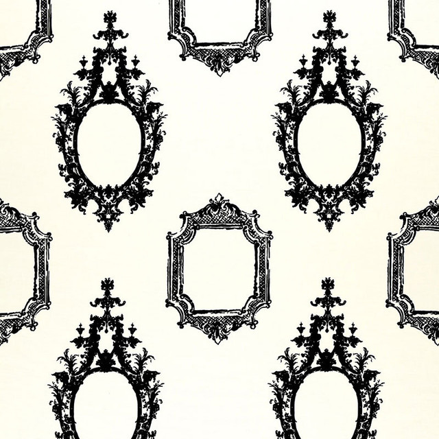 Go Baroque Ebony On Ivory 2644250 by Schumacher Designer Fabric DW-SPRING 2006 PRINTS See Sample UNITED STATES OF AMERICA NOT APPLICABLE </p><p>Repeat: Horizontal: 27" (69CM) and Vertical: 32" (81CM) 54" WIDE (137CM) - Swanky Fabrics -