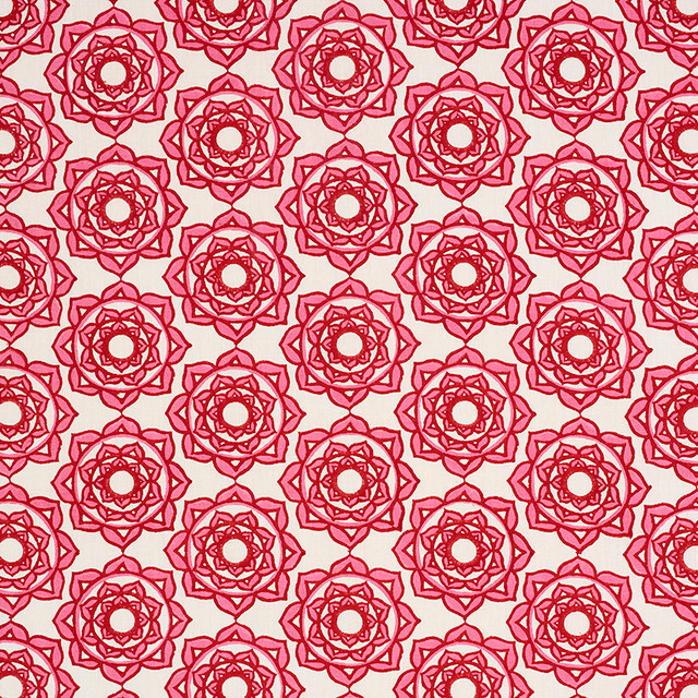 Rose Pink 179291 by Schumacher Designer Fabric MOLLY MAHON HAND BLOCK PRINTS See Sample INDIA - </p><p>Repeat: Horizontal: 7 3/4" (20CM) and Vertical: 5" (13CM) 54" (137CM) - Swanky Fabrics -