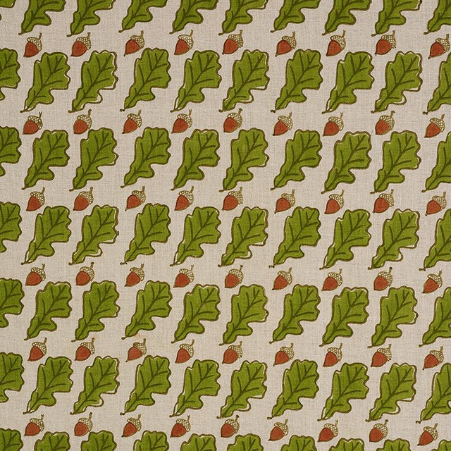 Oak Hand Block Print Green 179310 by Schumacher Designer Fabric Molly Mahon 4.88" - Swanky Fabrics - Oak Hand Block Print Green 179310 by Schumacher Designer Fabric Molly Mahon 4.88" - Swanky Fabrics -