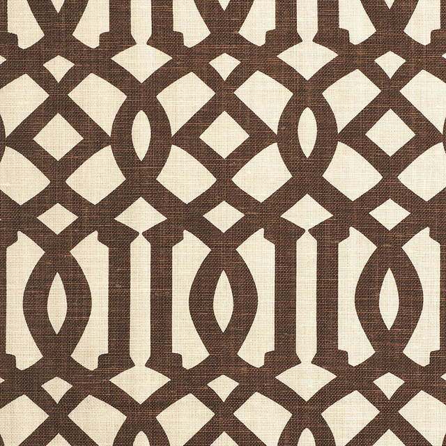 Imperial Trellis Ii Java / Cream 174413 by Schumacher Designer Fabric PRINT HAPPY See Sample BELGIUM . </p><p>Repeat: Horizontal: 6" (15CM) and Vertical: 12" (30CM) 54" WIDE (137CM) - Swanky Fabrics - Imperial Trellis Ii Java / Cream 174413 by Schumacher Designer Fabric PRINT HAPPY See Sample BELGIUM . </p><p>Repeat: Horizontal: 6" (15CM) and Vertical: 12" (30CM) 54" WIDE (137CM) - Swanky Fabrics -