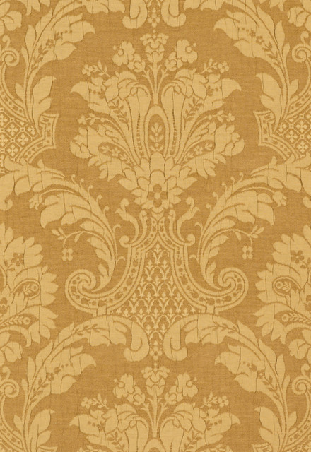 Genoa Damask Toast 55612 by Schumacher Designer Fabric VILLA See Sample ITALY . </p><p>Repeat: Horizontal: 25 1/2" (65CM) and Vertical: 25 1/2" (65CM) 51" WIDE (130CM) - Swanky Fabrics -