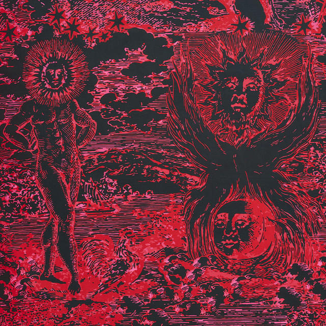 Modern Toile Pink & Black 178623 by Schumacher Designer Fabric JOHNSON HARTIG FOR LIBERTINE See Sample UNITED KINGDOM - </p><p>Repeat: Horizontal: 54" (137CM) and Vertical: 69 3/4" (177CM) 54" (137CM) - Swanky Fabrics -