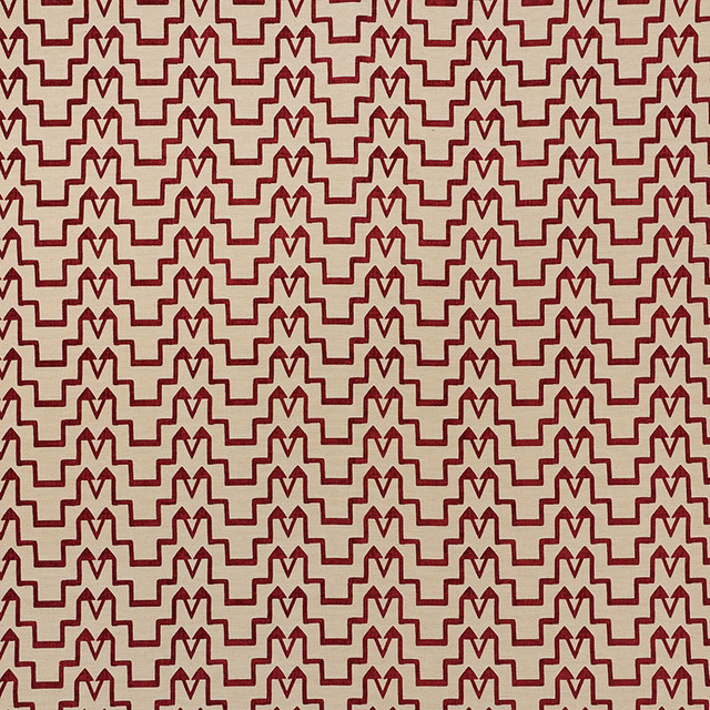 Turkish Step Red/Natural 71242 by Schumacher Designer Fabric DAVID KAIHOI See Sample TURKEY - </p><p>Repeat: Horizontal: 6 1/2" (17CM) and Vertical: 2 3/4" (7CM) 53 1/2" (136CM) - Swanky Fabrics - Turkish Step Red/Natural 71242 by Schumacher Designer Fabric DAVID KAIHOI See Sample TURKEY - </p><p>Repeat: Horizontal: 6 1/2" (17CM) and Vertical: 2 3/4" (7CM) 53 1/2" (136CM) - Swanky Fabrics -