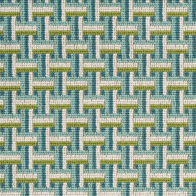 Saxon Pingl Peacock 76970 by Schumacher Designer Fabric Classic Wovens 1.12" - Swanky Fabrics -