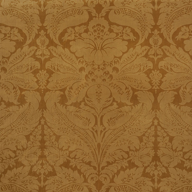Cordwain Velvet Gold 73953 by Schumacher Designer Fabric CUT & PATTERNED VELVETS See Sample ITALY - </p><p>Repeat: Horizontal: 27" (69CM) and Vertical: 42" (107CM) 56 1/4" (143CM) - Swanky Fabrics -