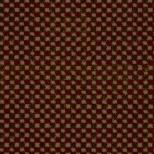 Fenwick Check Velvet Chestnut/Merlot 43550 by Schumacher Designer Fabric VELVETS See Sample BELGIUM MEDIUM DUTY </p><p>Repeat: Horizontal: 3/8" (1CM) and Vertical: 3/8" (1CM) 54" WIDE (137CM) - Swanky Fabrics -