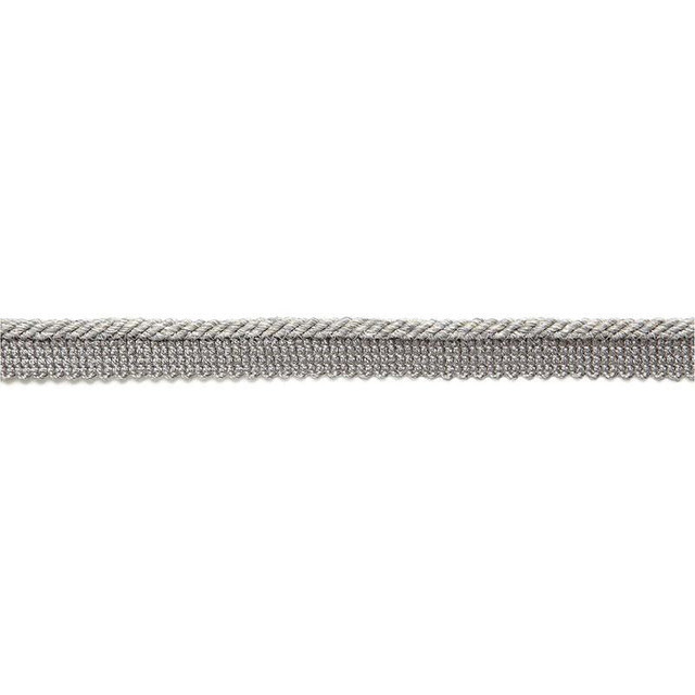 Aimee Linen Lipcord Ash 65433 by Schumacher Designer Trim Au Naturel - Swanky Fabrics -