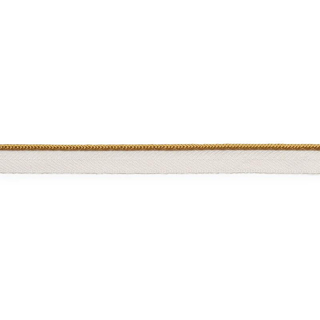 Gustave Silk Lip Cord Narrow Gold 74524 by Schumacher Designer Trim Perfect Basics: Trims - Swanky Fabrics -