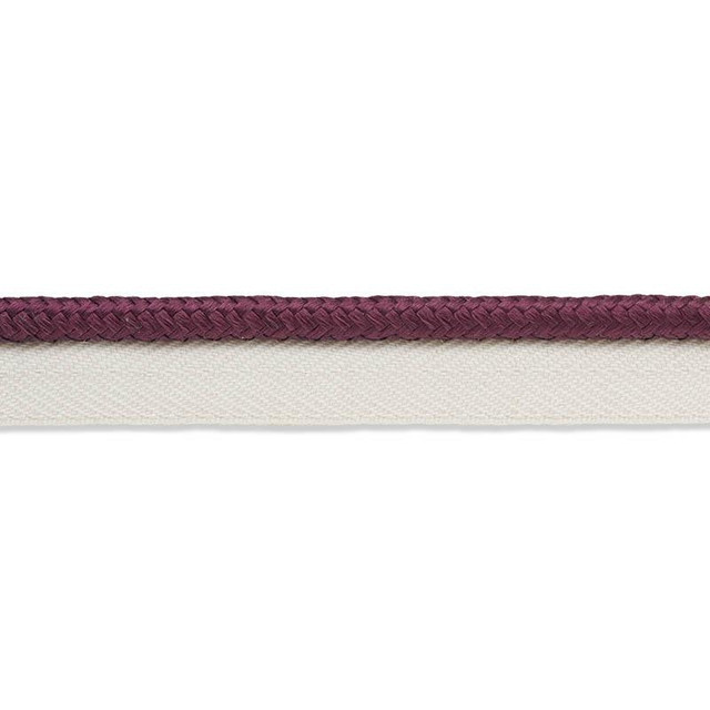 Gustave Silk Lip Cord Medium Eggplant 74555 by Schumacher Designer Trim Perfect Basics: Trims - Swanky Fabrics -