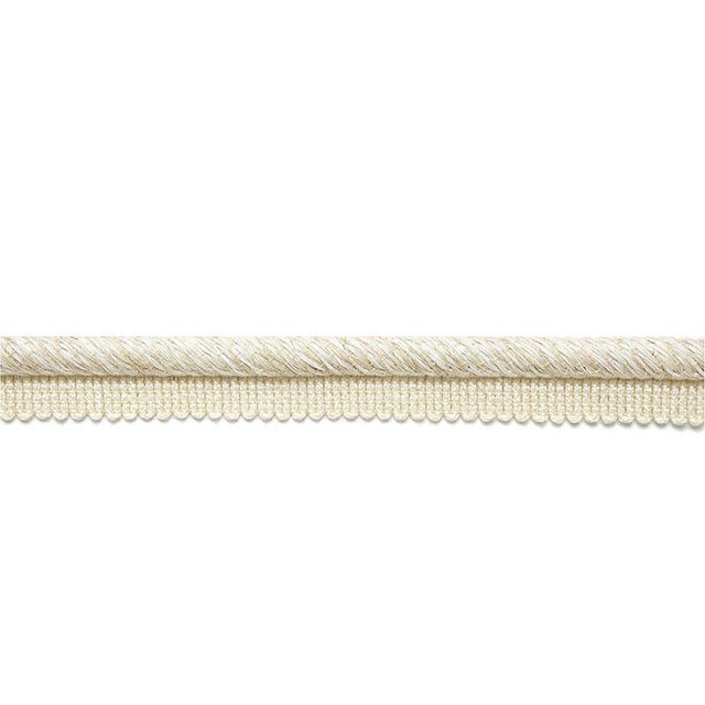 Edmond Linen Lipcord Oat 65410 by Schumacher Designer Trim Au Naturel - Swanky Fabrics -