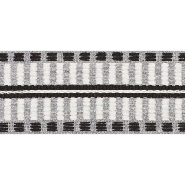 Jacobsen Tape Indoor/Outdoor Grey 73630 by Schumacher Designer Trim Indoor/Outdoor: Prints & Wovens - Swanky Fabrics - Jacobsen Tape Indoor/Outdoor Grey 73630 by Schumacher Designer Trim Indoor/Outdoor: Prints & Wovens - Swanky Fabrics -