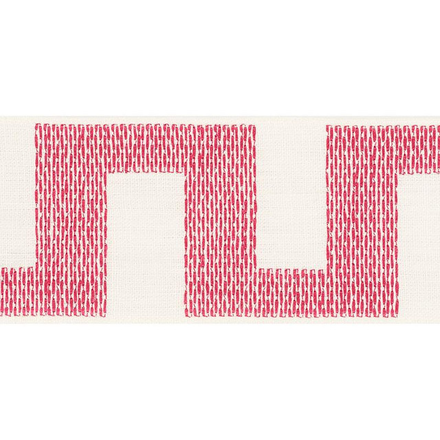 Matrix Tape Fuchsia 70614 by Schumacher Designer Trim Happy Together 3.75" - Swanky Fabrics - Matrix Tape Fuchsia 70614 by Schumacher Designer Trim Happy Together 3.75" - Swanky Fabrics -