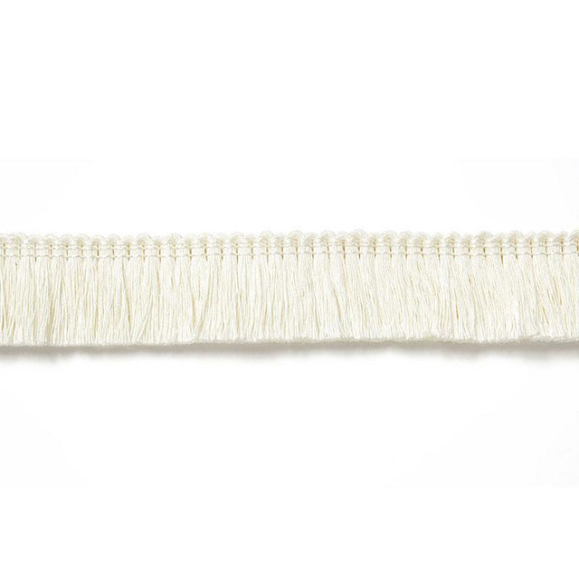 Zoe Linen Ruche Blanc 65440 by Schumacher Designer Trim Au Naturel - Swanky Fabrics -