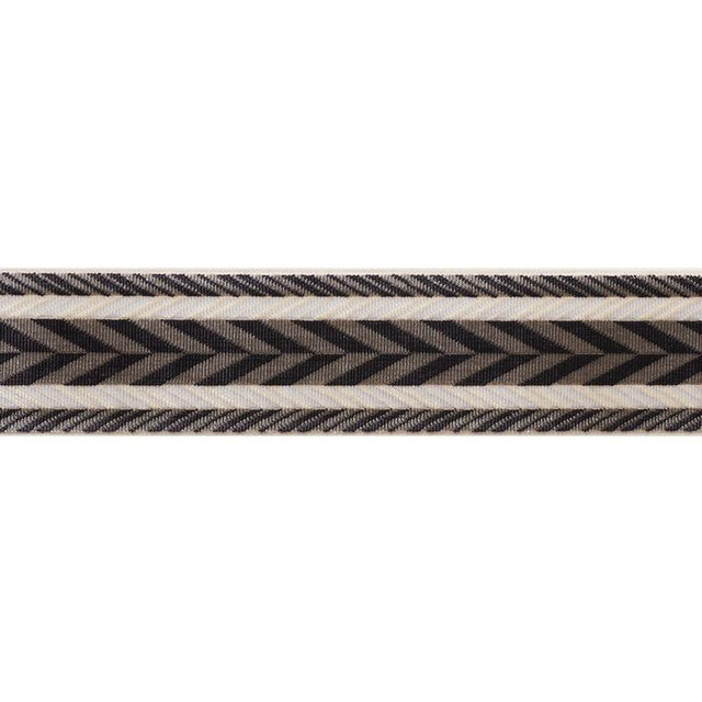 Stinson Tape Onyx 74260 by Schumacher Designer Trim Relaxed Glamour 1.25" - Swanky Fabrics -