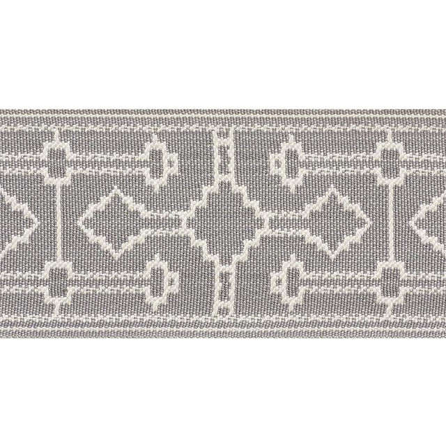 Filbert Tape Grey 75282 by Schumacher Designer Trim New Traditional 4.88" - Swanky Fabrics -