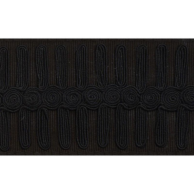 Castille Tape Black 70741 by Schumacher Designer Trim Misterioso - Swanky Fabrics -