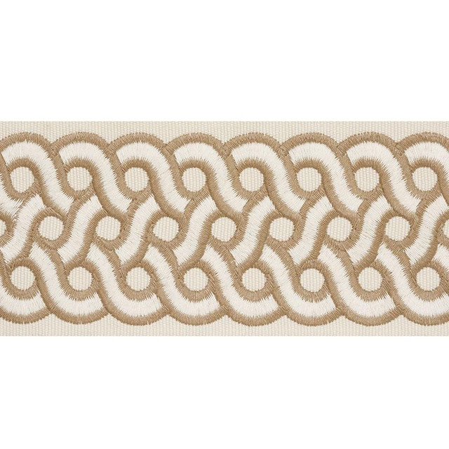 Mandeville Tape Dune 77150 by Schumacher Designer Trim Timothy Corrigan 3.0" - Swanky Fabrics - Mandeville Tape Dune 77150 by Schumacher Designer Trim Timothy Corrigan 3.0" - Swanky Fabrics -
