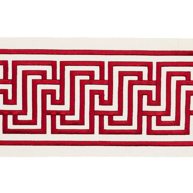 Labyrinth Tape Ruby 66141 by Schumacher Designer Trim Mary Mcdonald 2.5" - Swanky Fabrics - Labyrinth Tape Ruby 66141 by Schumacher Designer Trim Mary Mcdonald 2.5" - Swanky Fabrics -