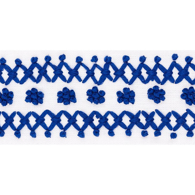 Sunnyvale Tape Blue 70636 by Schumacher Designer Trim Couture Trims - Swanky Fabrics -