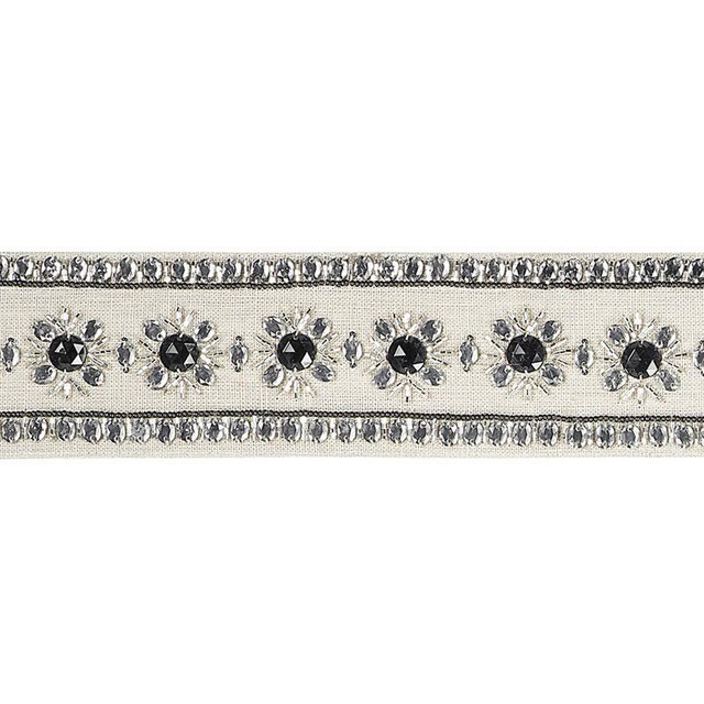 Maria Tape Jet 69000 by Schumacher Designer Trim 125Th Anniversary 1.5" - Swanky Fabrics -