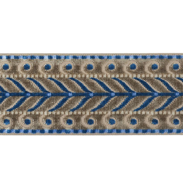 Marion Velvet Tape Taupe 77622 by Schumacher Designer Trim Statement Trims - Swanky Fabrics - Marion Velvet Tape Taupe 77622 by Schumacher Designer Trim Statement Trims - Swanky Fabrics -