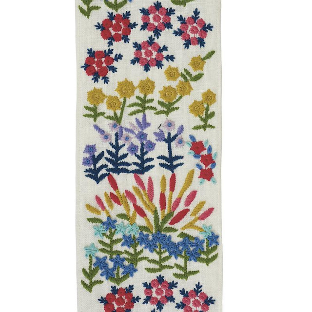 Lula Embroidered Tape Ivory 79310 by Schumacher Designer Trim Exquisite Embroideries - Swanky Fabrics - Lula Embroidered Tape Ivory 79310 by Schumacher Designer Trim Exquisite Embroideries - Swanky Fabrics -