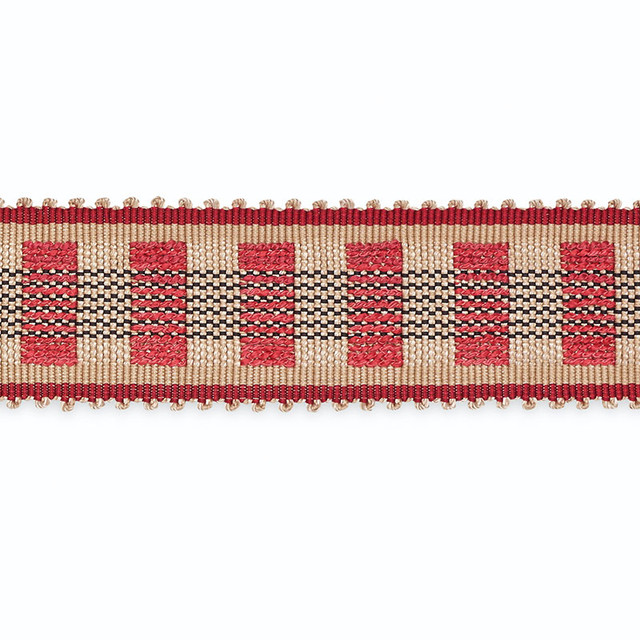 Lucinda Braid 7/8" Khaki/Cranberry/Black B220-9 by Schumacher Designer Trim SCHUMACHER TRIM PROGRAM See Sample UNITED STATES OF AMERICA TO BE DETERMINED </p><p>Repeat: Horizontal: - and Vertical: - 1 6/8" WIDE (4CM) - Swanky Fabrics -