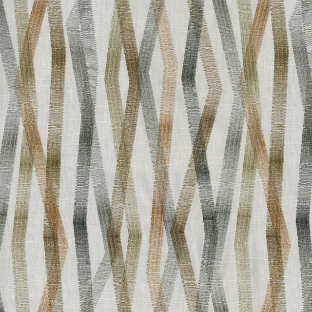 Zig & Zag Emb Woodland 180222 by Novogratz Designer Fabric - 58% Polyester 42% Cotton India 30000 Horizontal: 18.5 and Vertical: 13 54"Base 51" Emb - Swanky Fabrics -