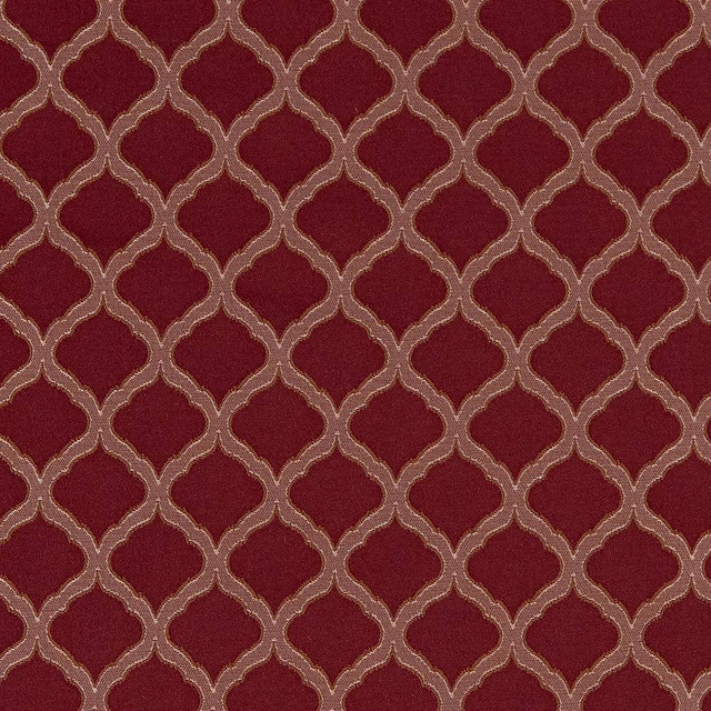 D1531 Merlot Ogee by Charlotte Designer Fabric Elegant Damasks 100% Woven Polyester Turkey Exceeds 50,000 Wyzenbeek Rubs (Heavy Duty) Horizontal 2" x Vertical 2" 54 Inches - Swanky Fabrics -