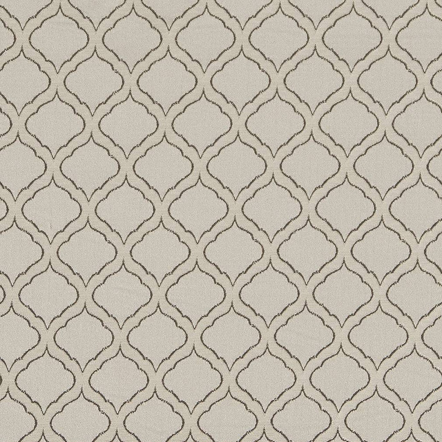 D1537 Platinum Ogee by Charlotte Designer Fabric Elegant Damasks 100% Woven Polyester Turkey Exceeds 50,000 Wyzenbeek Rubs (Heavy Duty) Horizontal 2" x Vertical 2" 54 Inches - Swanky Fabrics -