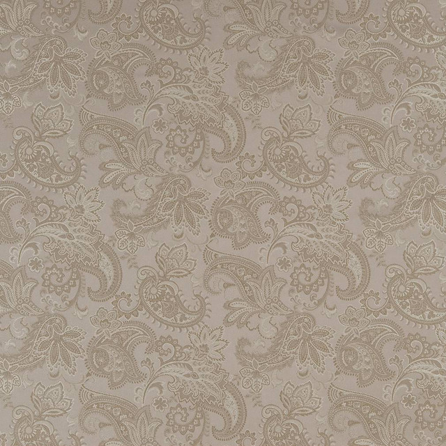 D1558 Pewter Paisley by Charlotte Designer Fabric Elegant Damasks 100% Woven Polyester Turkey Exceeds 50,000 Wyzenbeek Rubs (Heavy Duty) Horizontal 14" x Vertical 15" 54 Inches - Swanky Fabrics -
