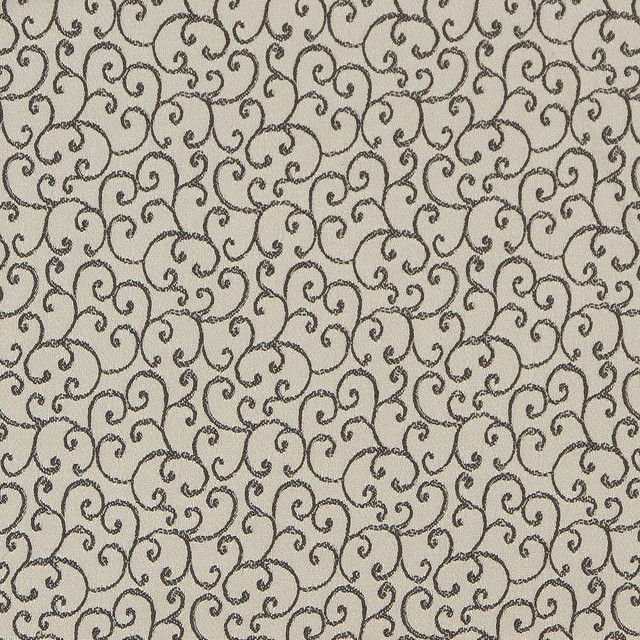 D1569 Platinum Vine by Charlotte Designer Fabric Elegant Damasks 100% Woven Polyester Turkey Exceeds 50,000 Wyzenbeek Rubs (Heavy Duty) Horizontal 3.25" x Vertical 3.25" 54 Inches - Swanky Fabrics -