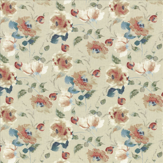 Highgrove Floral Antique Rose by Kasmir Designer Fabric 1468 100% Cotton
 SOUTH KOREA </p><p>Repeat: Horizontal: 27 4/8 inches and Vertical: 26 4/8 inches 54 - Swanky Fabrics -