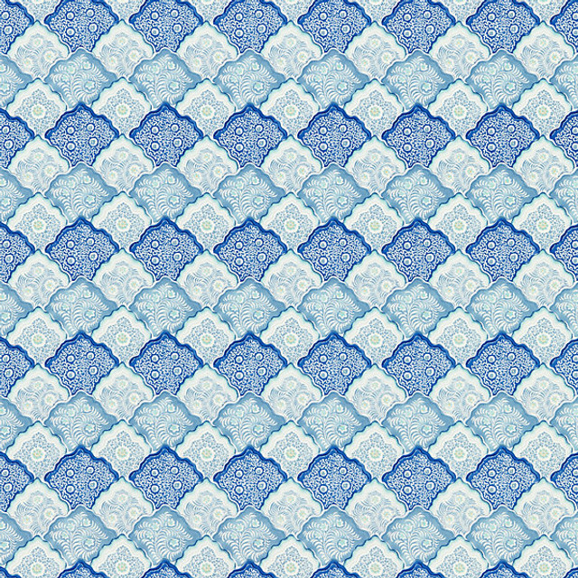 Akira/Porcelain Blue 4660-003 by Old World Weavers Designer Fabric MALAY 100% LINEN UNITED KINGDOM LIGHT DUTY Horizontal: 6" and Vertical: 4.25" 51" - Swanky Fabrics -