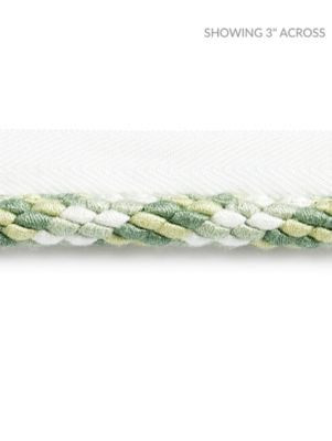 Obi Cord Meadow SCC3170006 by Scalamandre Designer Trim PACIFICA 51% COTTON 40% FIBRANNE 9% POLYESTER CHINA MEDIUM DUTY Horizontal: 1.5" and Vertical: 0" 0.5 - Swanky Fabrics -