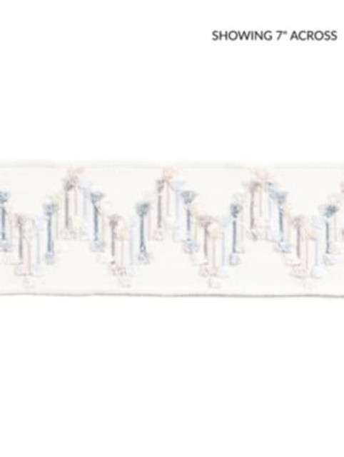 Sayuri Embroidered Tape Cloud SCT33240002 by Scalamandre Designer Trim PACIFICA 60% VISCOSE 40% RAYON INDIA LIGHT DUTY Horizontal: 4" and Vertical: 2.75 - Swanky Fabrics -